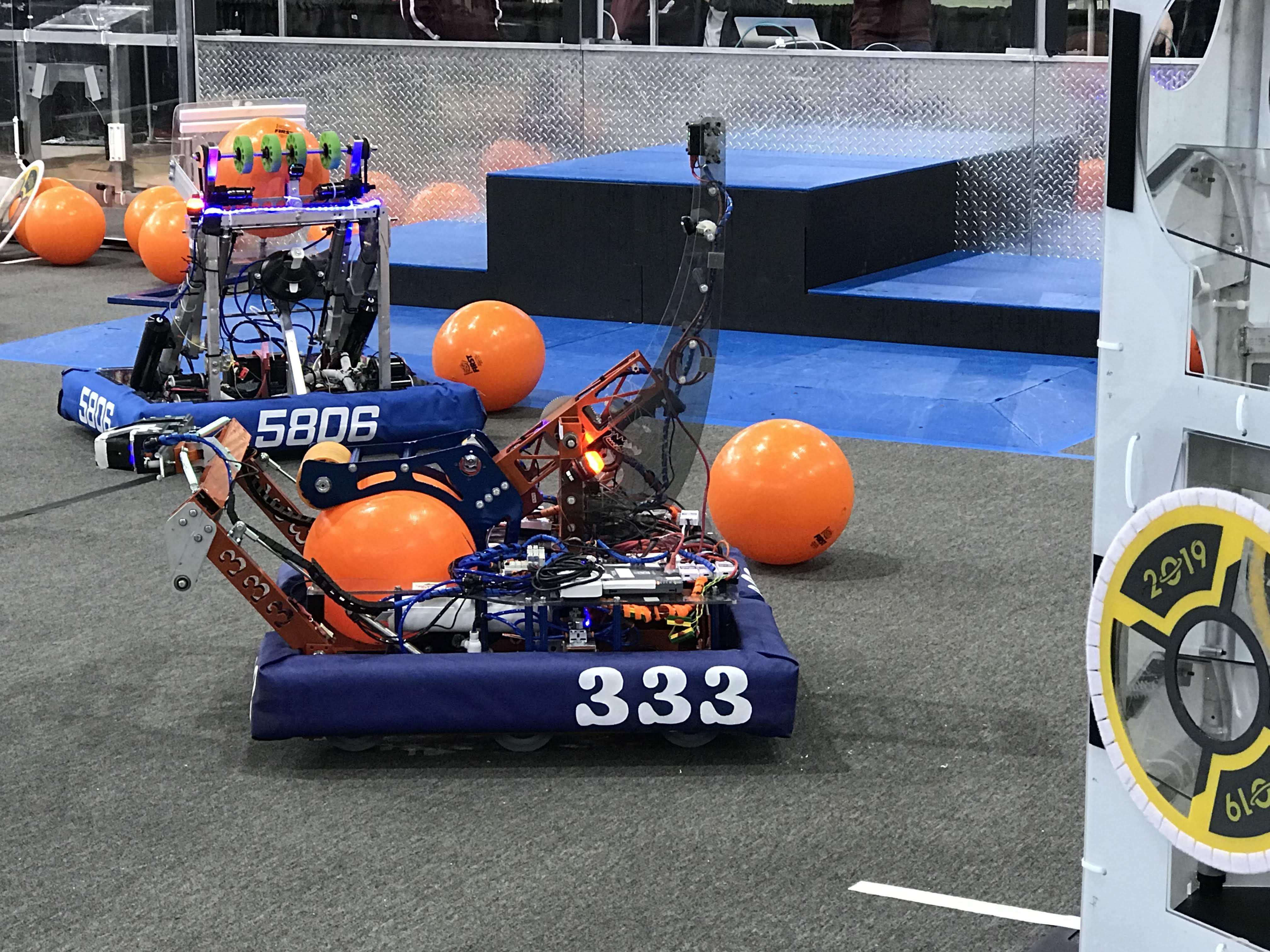 Sol competition robot on the field