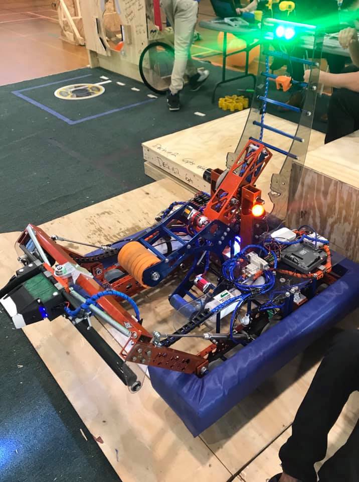 Sol competition robot on the practice field
